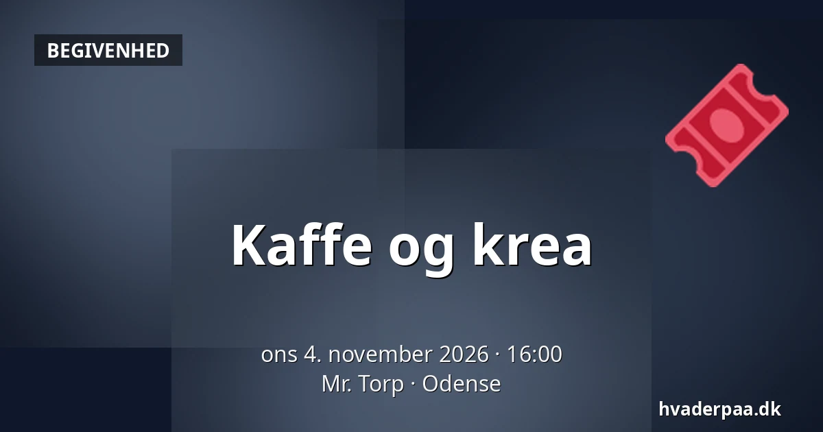 Kaffe og krea · Mr. Torp, Odense
