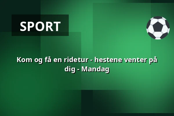 Kom og få en ridetur - hestene venter på dig - Mandag · Viborg Rideklub, Viborg