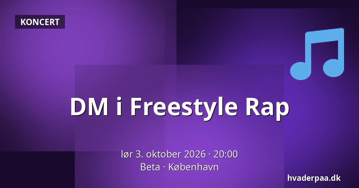 DM i Freestyle Rap — Beta, København