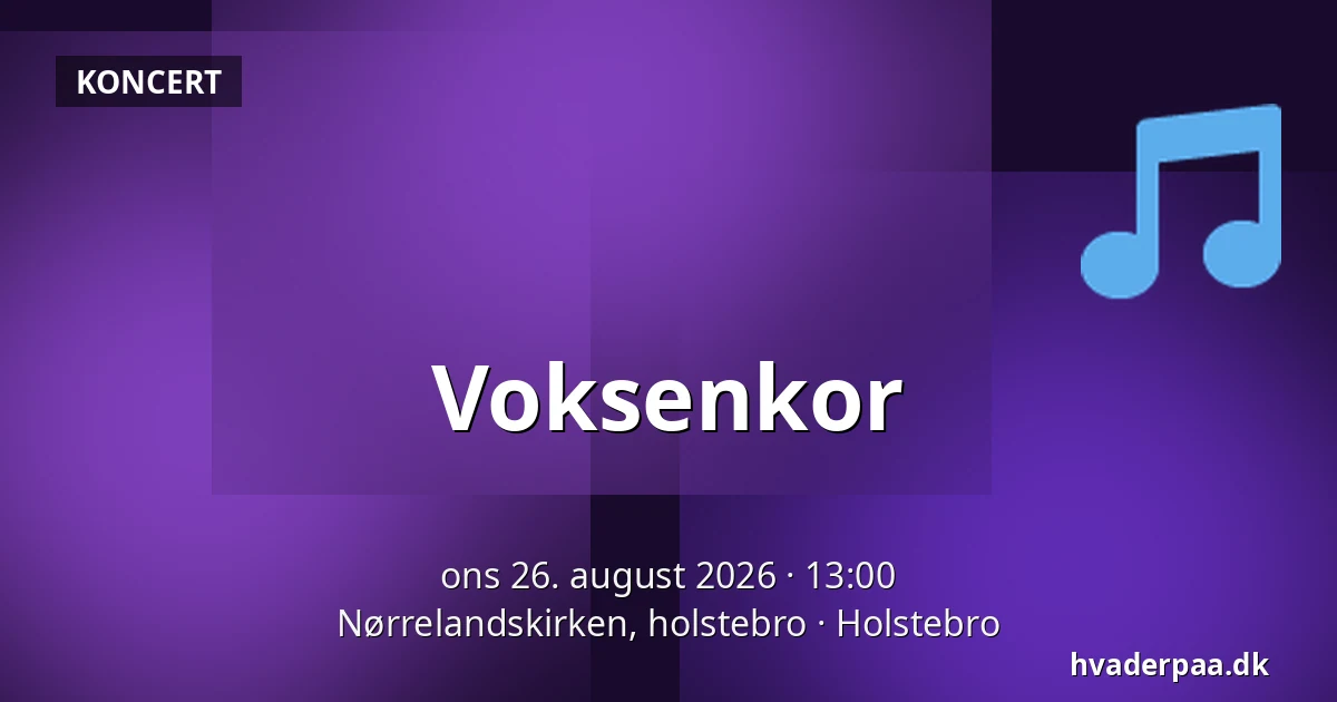 Voksenkor — Nørrelandskirken, holstebro, Holstebro