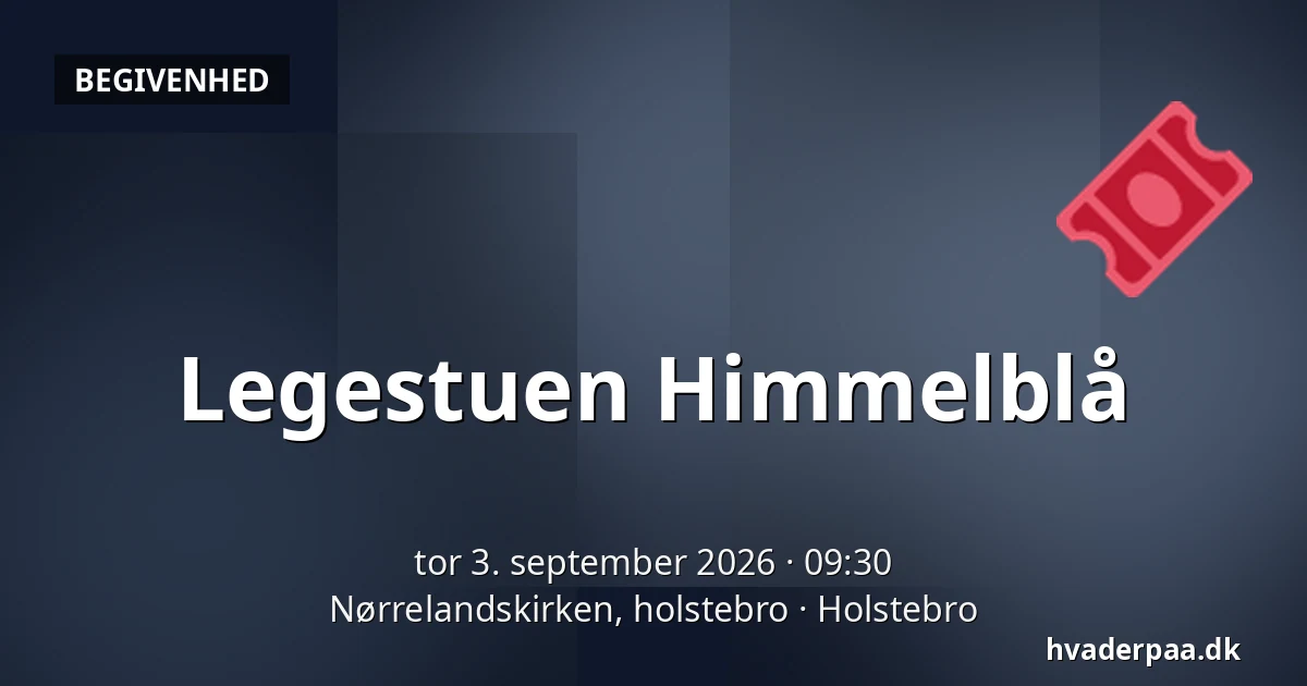 Legestuen Himmelblå — Nørrelandskirken, holstebro, Holstebro