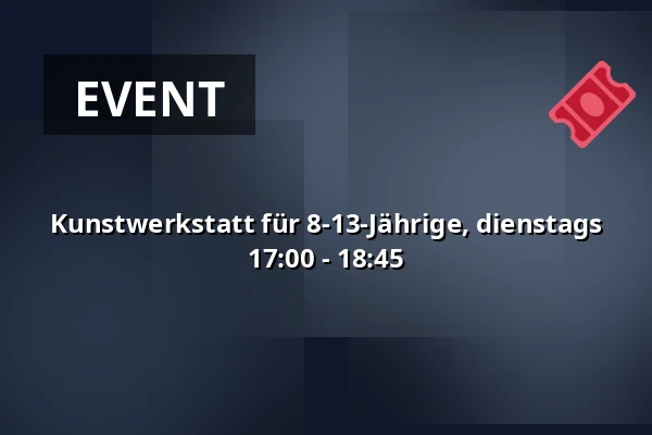 Kunstwerkstatt für 8-13-Jährige, dienstags 17:00 - 18:45 — Børnekulturstedet Karens Minde, Kopenhagen