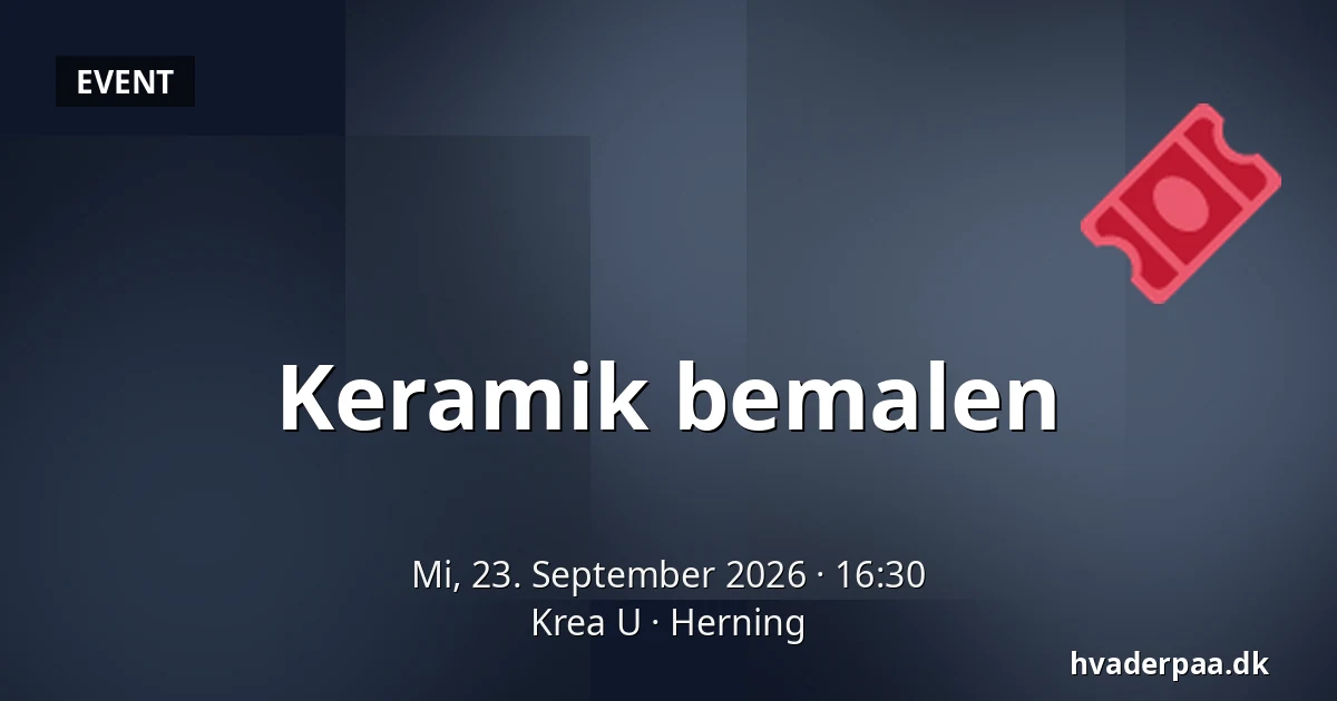Keramik bemalen — Krea U, Herning