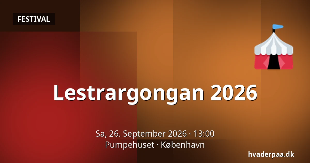 Lestrargongan 2026 — Pumpehuset, Kopenhagen