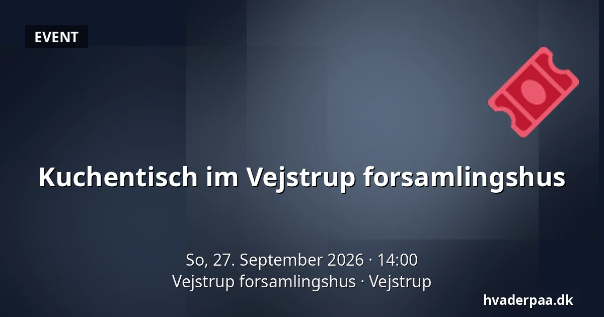 Kuchentisch im Vejstrup forsamlingshus — Vejstrup forsamlingshus, Vejstrup