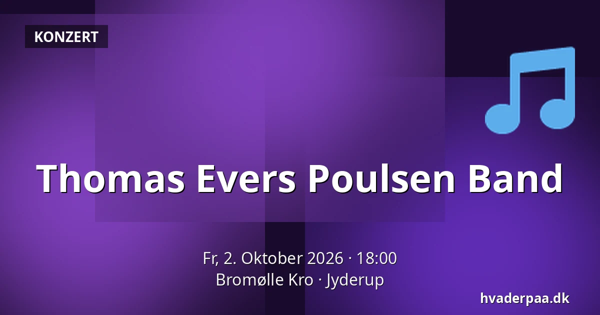 Thomas Evers Poulsen Band — Bromølle Kro, Jyderup