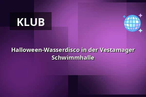 Halloween-Wasserdisco in der Vestamager Schwimmhalle — Vestamager svømmehal, Kastrup