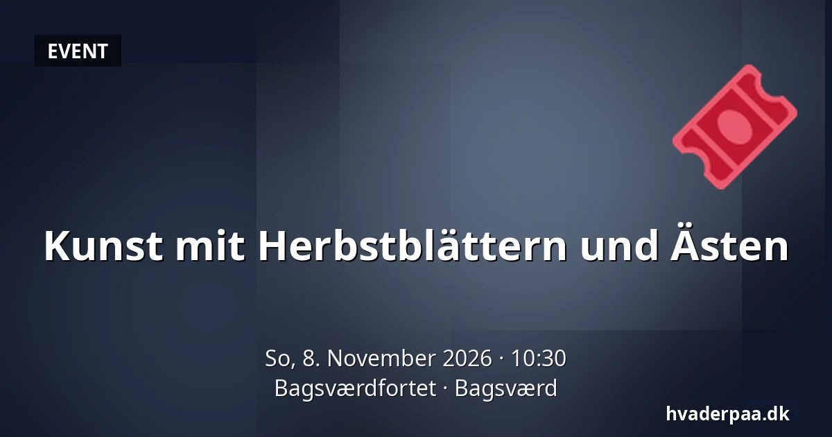 Kunst mit Herbstblättern und Ästen — Bagsværdfortet, Bagsværd