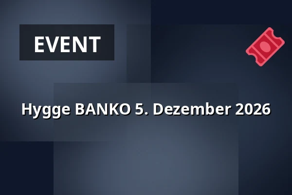 Hygge BANKO 5. Dezember 2026 — Bonanza Café & Bar, Vemmelev