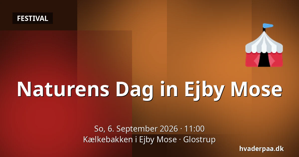 Naturens Dag in Ejby Mose — Kælkebakken i Ejby Mose, Glostrup