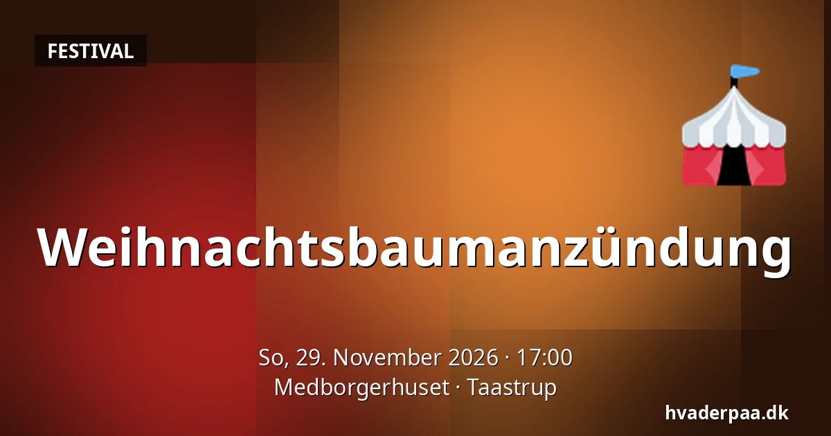 Weihnachtsbaumanzündung — Medborgerhuset, Taastrup