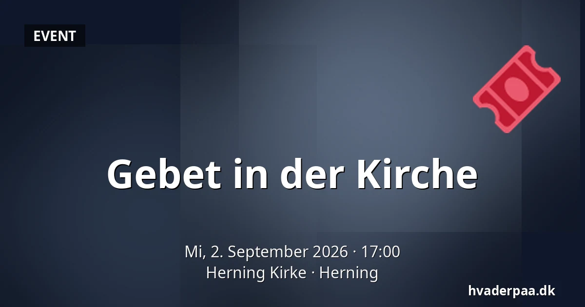 Gebet in der Kirche — Herning Kirke, Herning