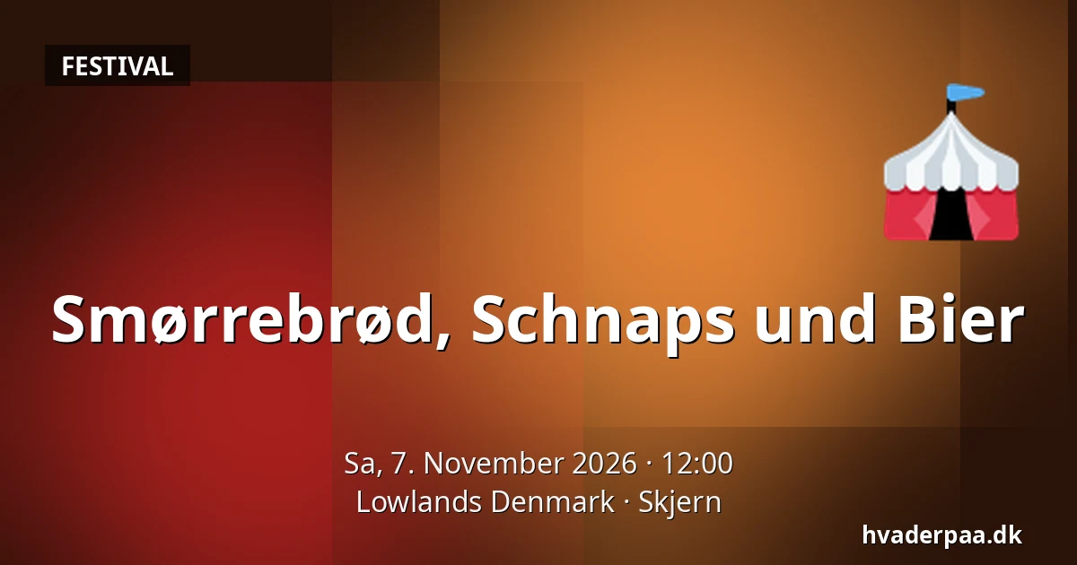 Smørrebrød, Schnaps und Bier — Skjern