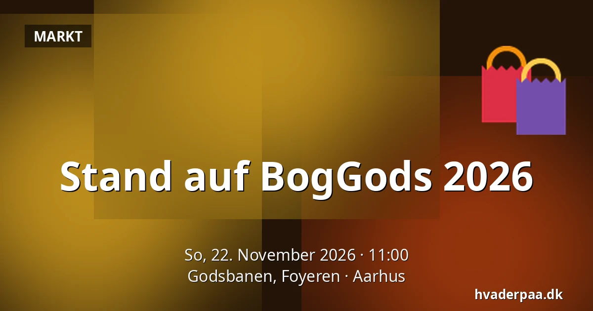 Stand auf BogGods 2026 — Godsbanen, Foyeren, Aarhus