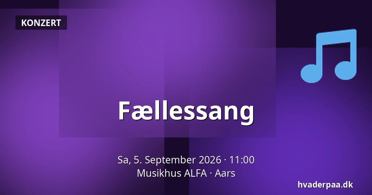 Fællessang — Musikhus ALFA, Aars
