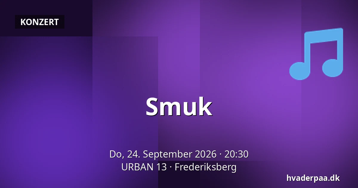 Smuk · URBAN 13, Frederiksberg