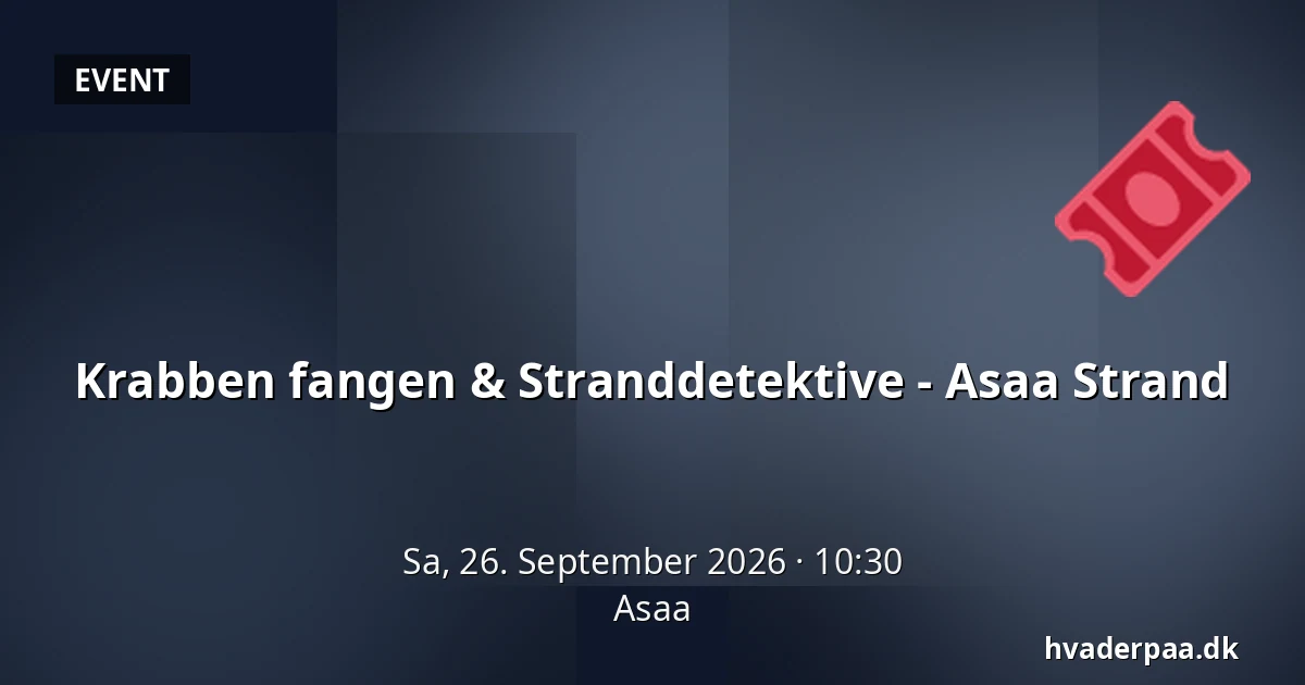 Krabben fangen & Stranddetektive - Asaa Strand · Asaa