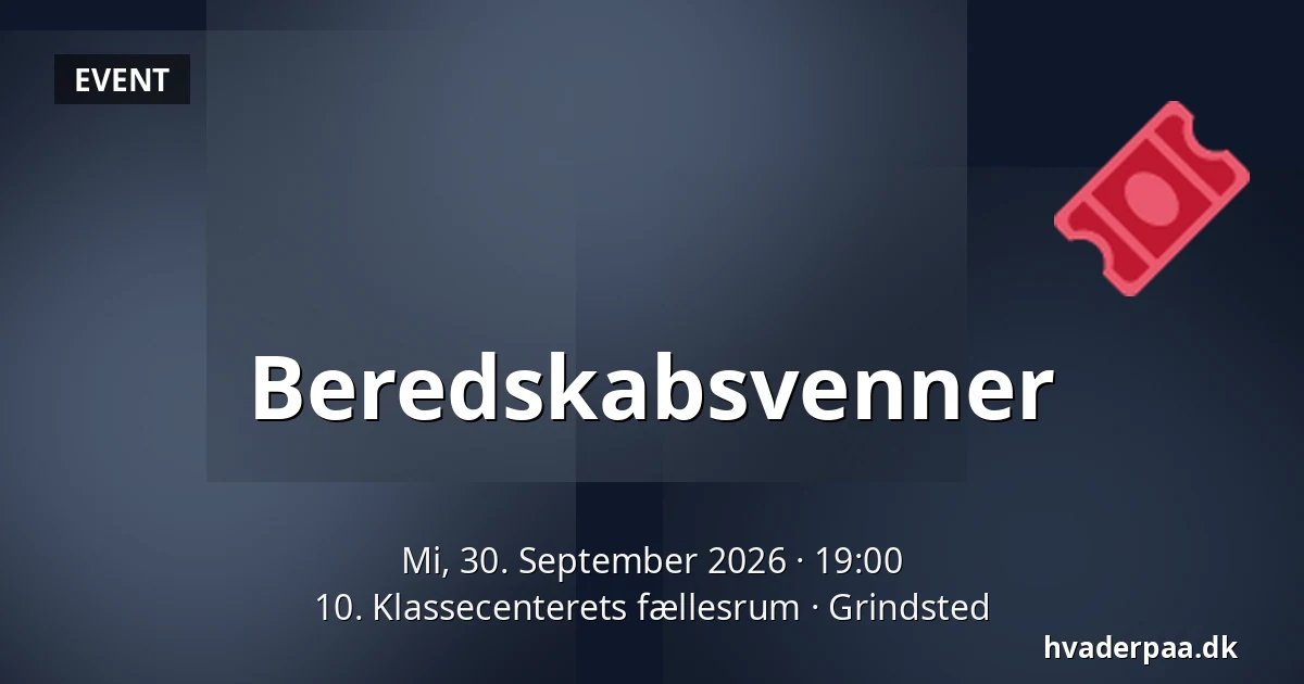 Beredskabsvenner · 10. Klassecenterets fællesrum, Grindsted