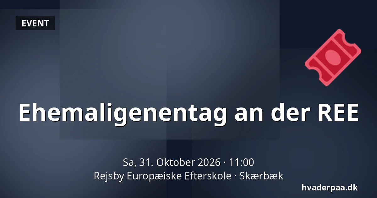 Ehemaligenentag an der REE · Rejsby Europæiske Efterskole, Skærbæk