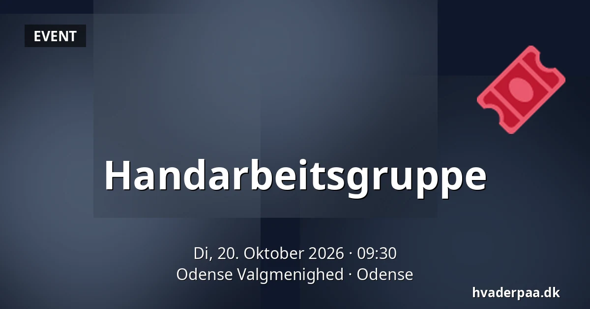 Handarbeitsgruppe · Odense Valgmenighed, Odense
