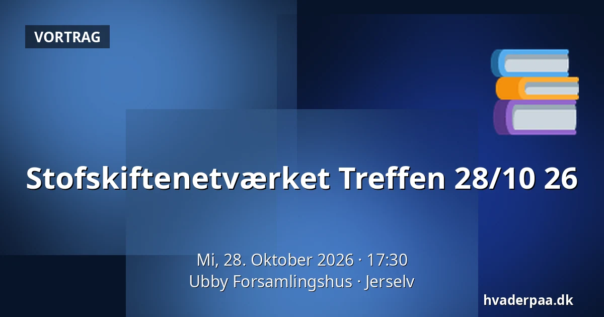 Stofskiftenetværket Treffen 28/10 26 · Ubby Forsamlingshus, Jerselv