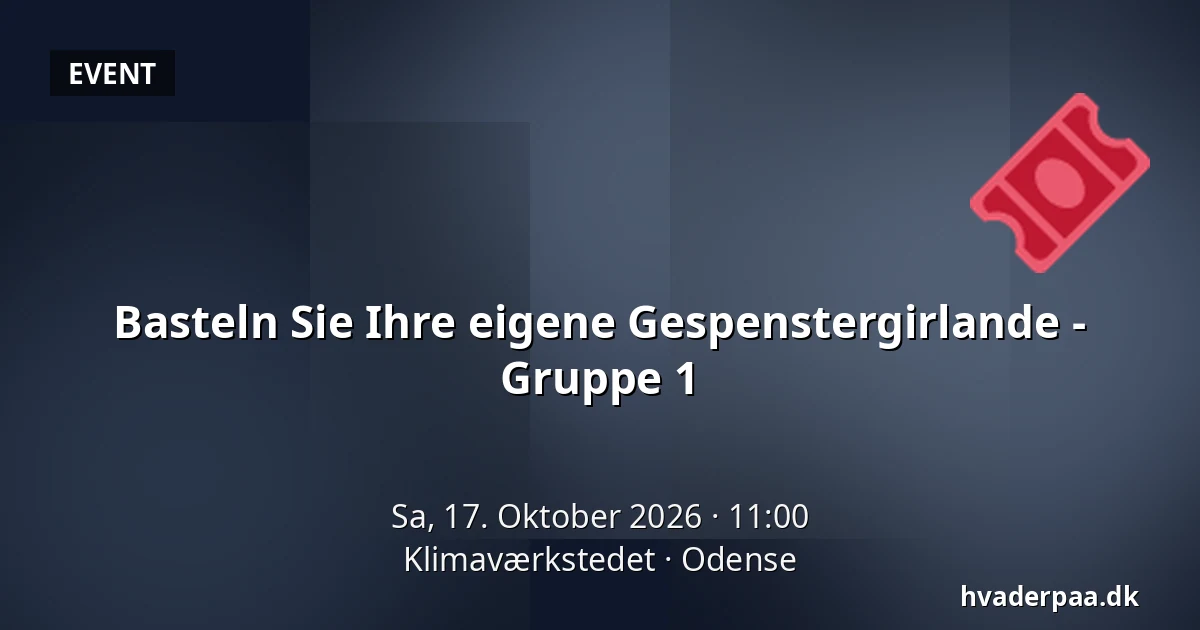 Basteln Sie Ihre eigene Gespenstergirlande - Gruppe 1 · Klimaværkstedet, Odense
