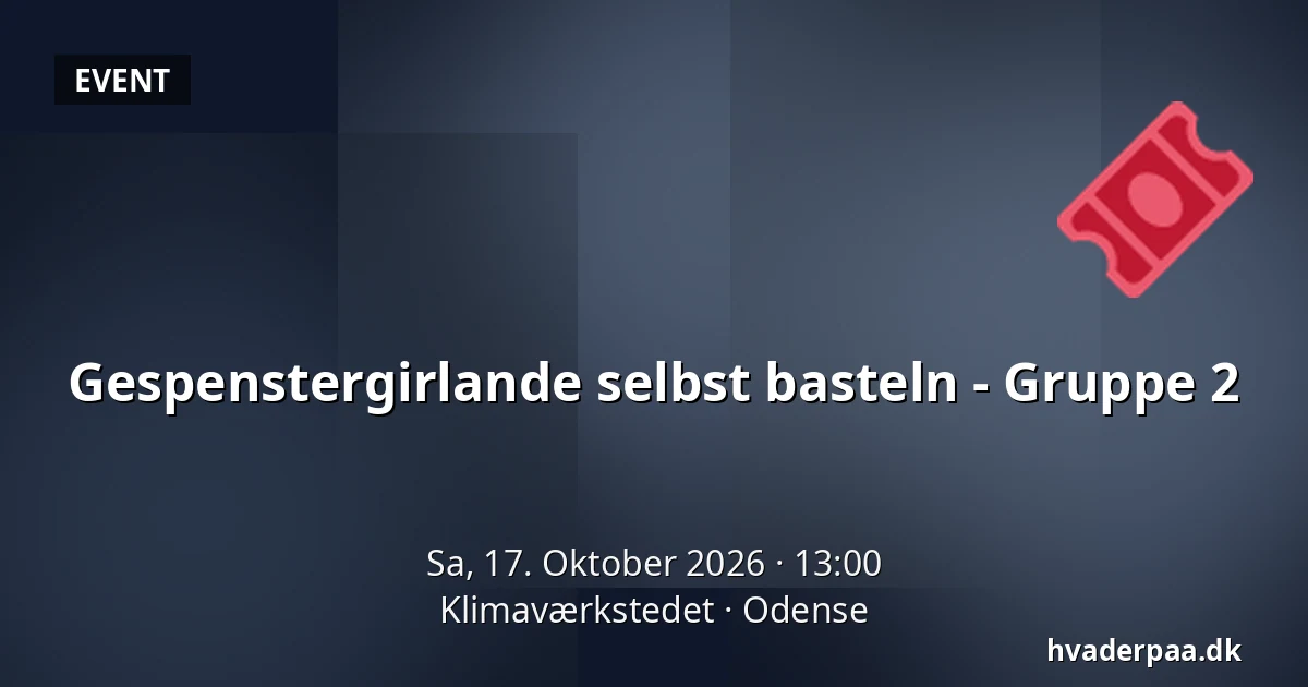 Gespenstergirlande selbst basteln - Gruppe 2 · Klimaværkstedet, Odense