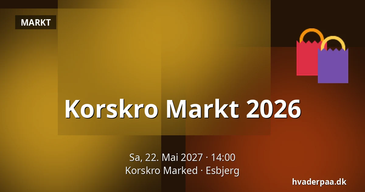 Korskro Markt 2026 · Korskro Marked, Esbjerg