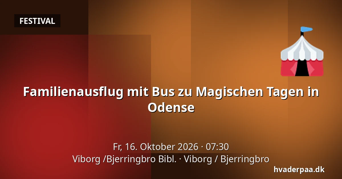 Familienausflug mit Bus zu Magischen Tagen in Odense · Viborg /Bjerringbro Bibl., Viborg / Bjerringbro