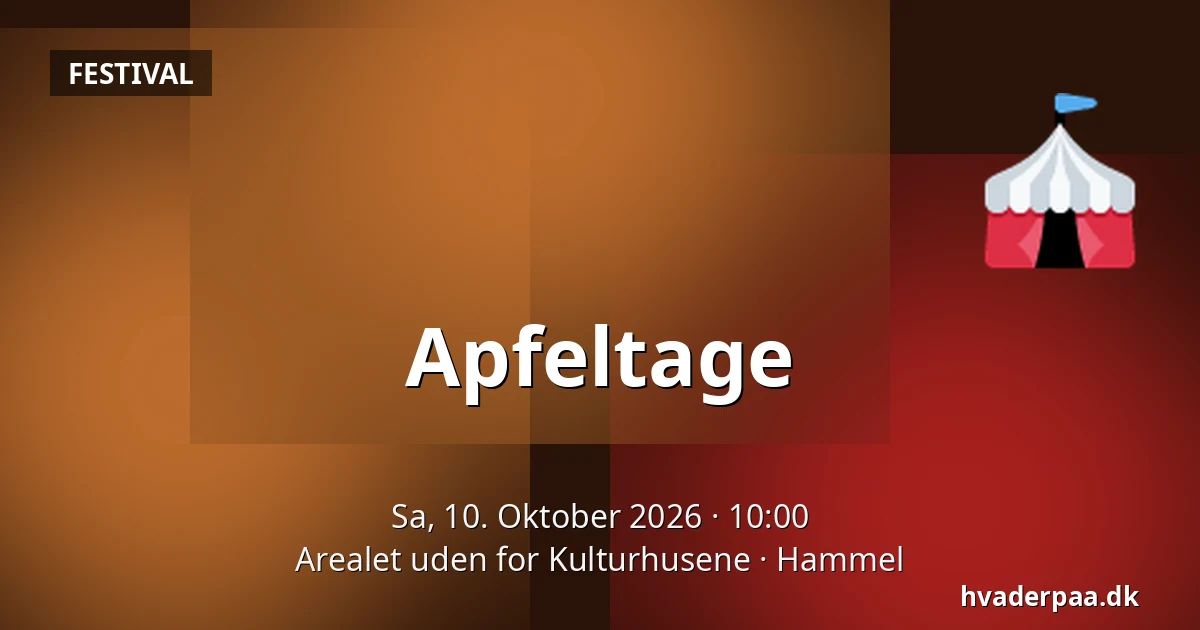 Apfeltage · Arealet uden for Kulturhusene, Hammel