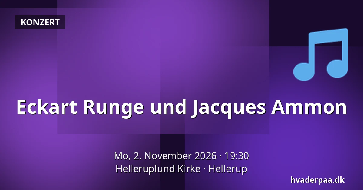 Eckart Runge und Jacques Ammon · Helleruplund Kirke, Hellerup