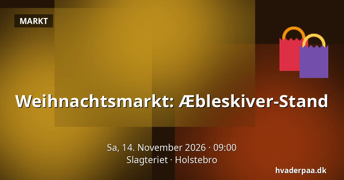 Weihnachtsmarkt: Æbleskiver-Stand · Slagteriet, Holstebro