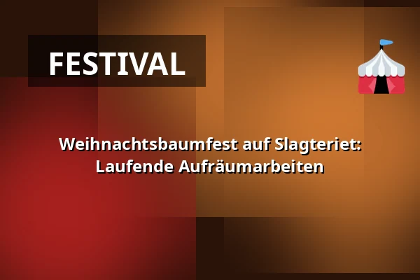 Weihnachtsbaumfest auf Slagteriet: Laufende Aufräumarbeiten · Slagteriet, Holstebro