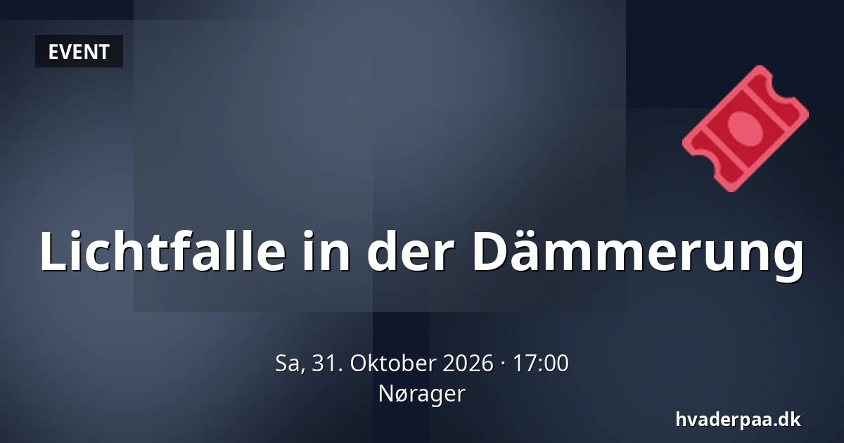 Lichtfalle in der Dämmerung · Nørager