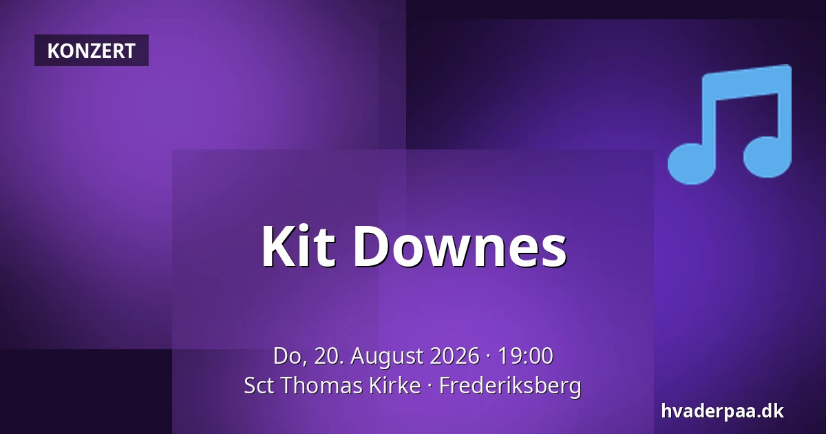 Kit Downes — Sct Thomas Kirke, Frederiksberg