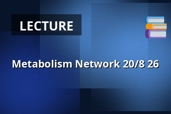 Metabolism Network 20/8 26 — Ubby Forsamlingshus, Jerselv