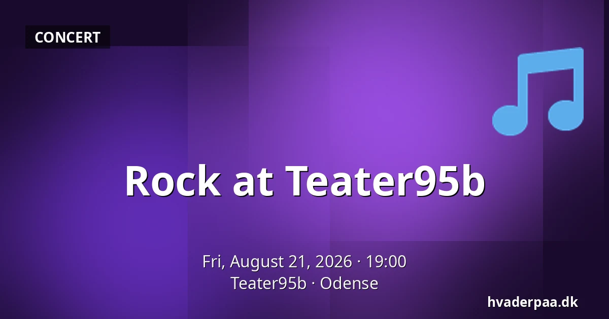 Rock at Teater95b — Teater95b, Odense