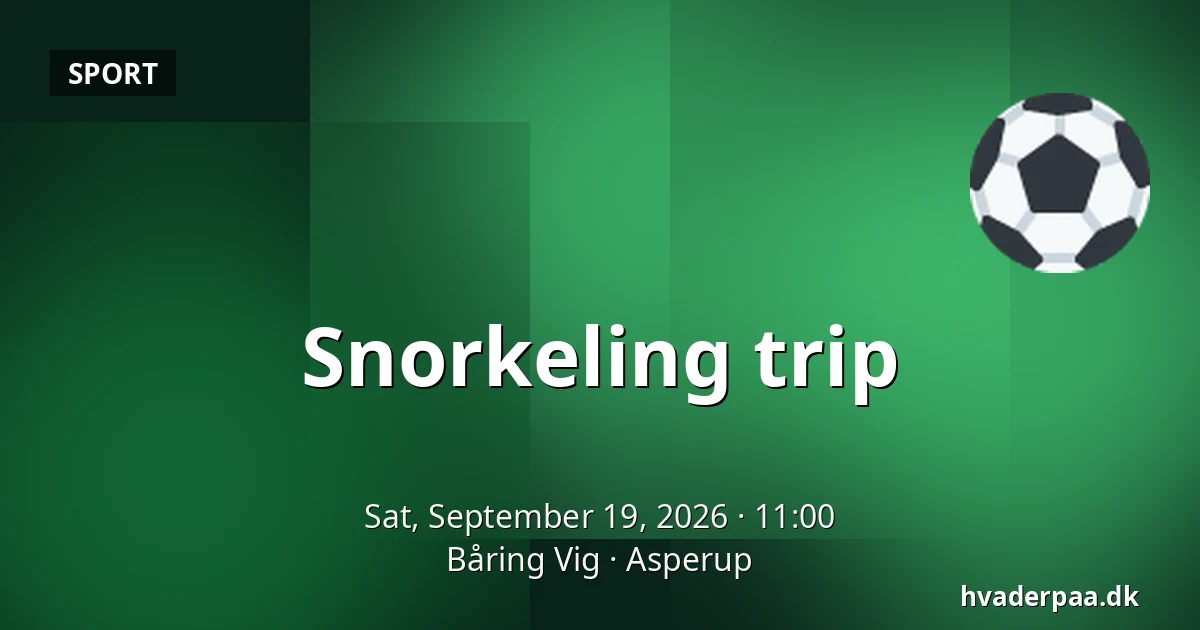 Snorkeling trip — Båring Vig, Asperup