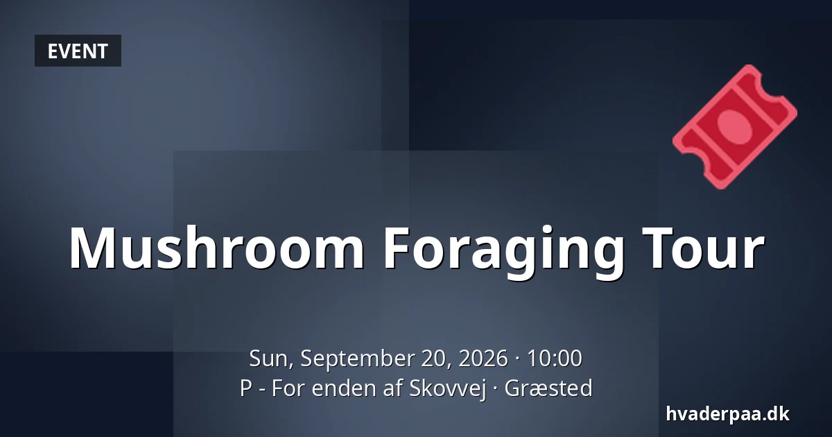 Mushroom Foraging Tour — P - For enden af Skovvej, Græsted