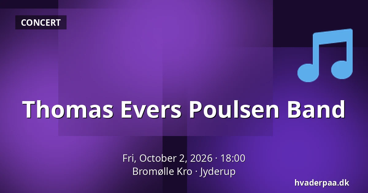 Thomas Evers Poulsen Band — Bromølle Kro, Jyderup