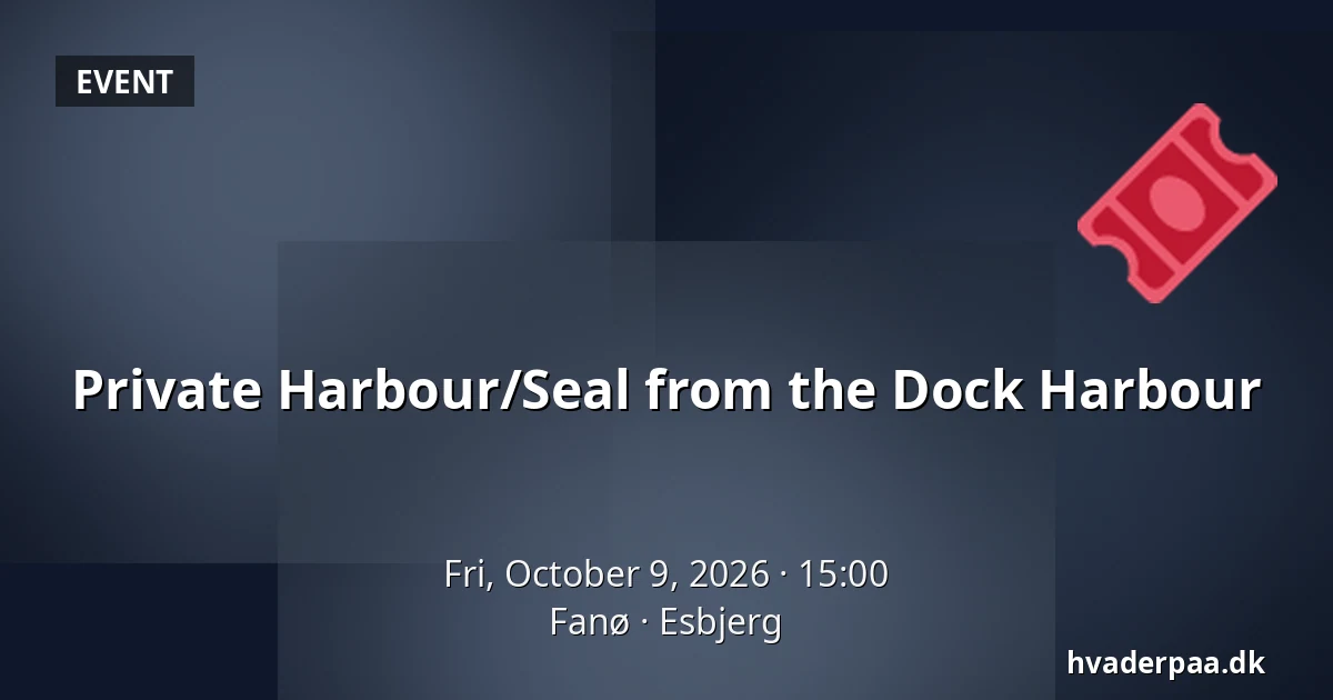 Private Harbour/Seal from the Dock Harbour — Fanø, Esbjerg
