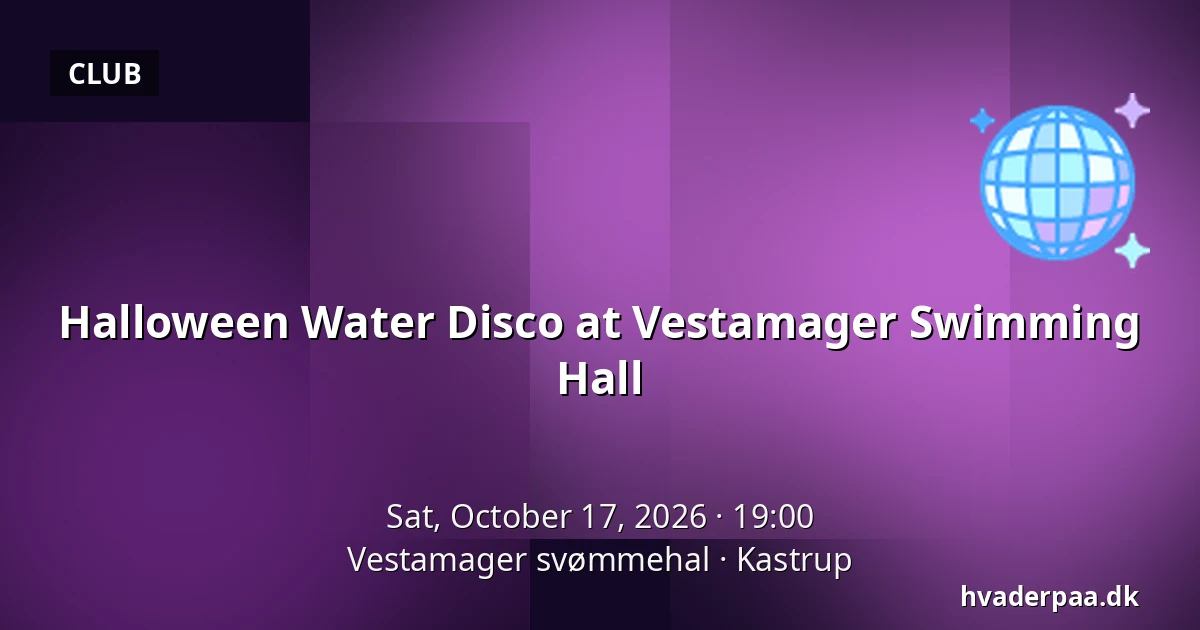 Halloween Water Disco at Vestamager Swimming Hall — Vestamager svømmehal, Kastrup