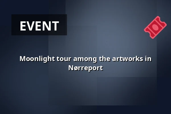 Moonlight tour among the artworks in Nørreport — Ved Fiskefileten, Aabenraa