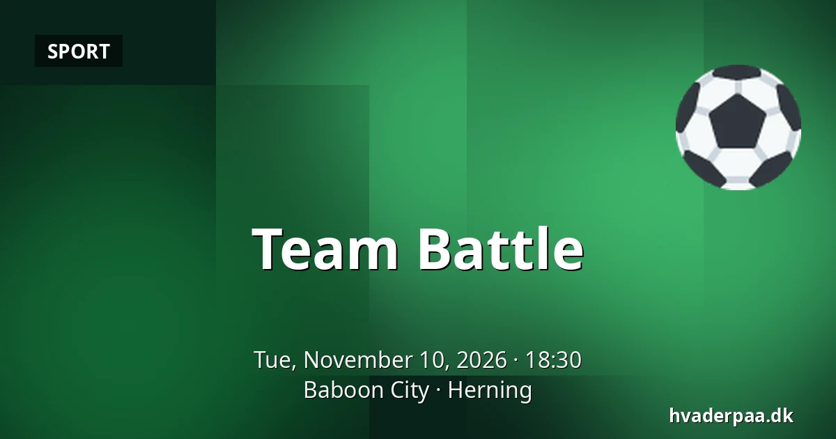 Team Battle — Baboon City, Herning