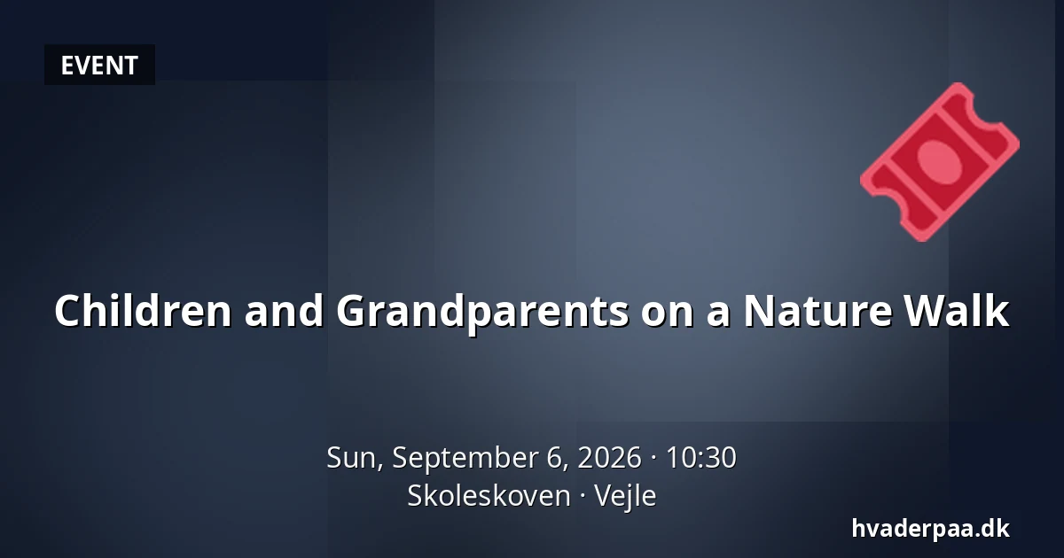 Children and Grandparents on a Nature Walk — Skoleskoven, Vejle