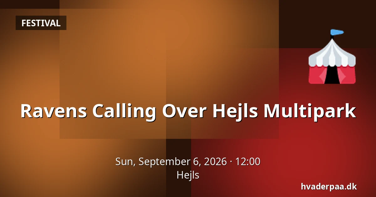 Ravens Calling Over Hejls Multipark — Hejls