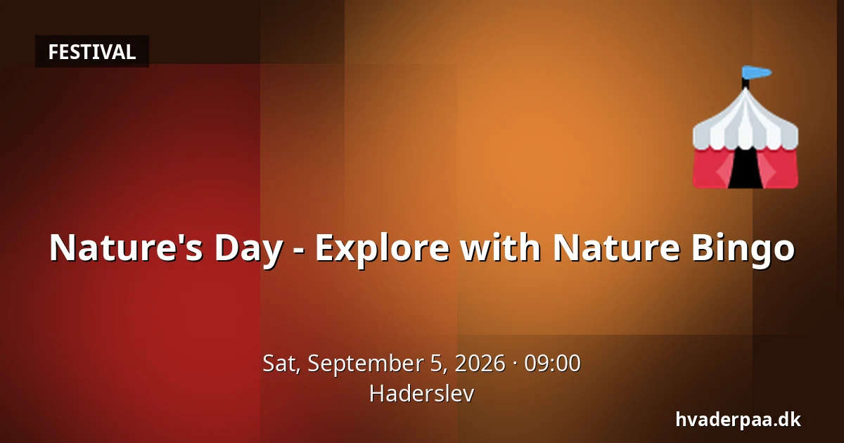 Nature's Day - Explore with Nature Bingo — Haderslev