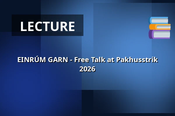 EINRÚM GARN - Free Talk at Pakhusstrik 2026 — Nordatlantens Brygge, Copenhagen