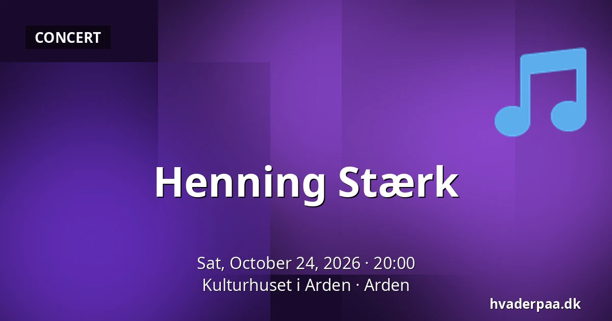 Henning Stærk — Kulturhuset i Arden, Arden