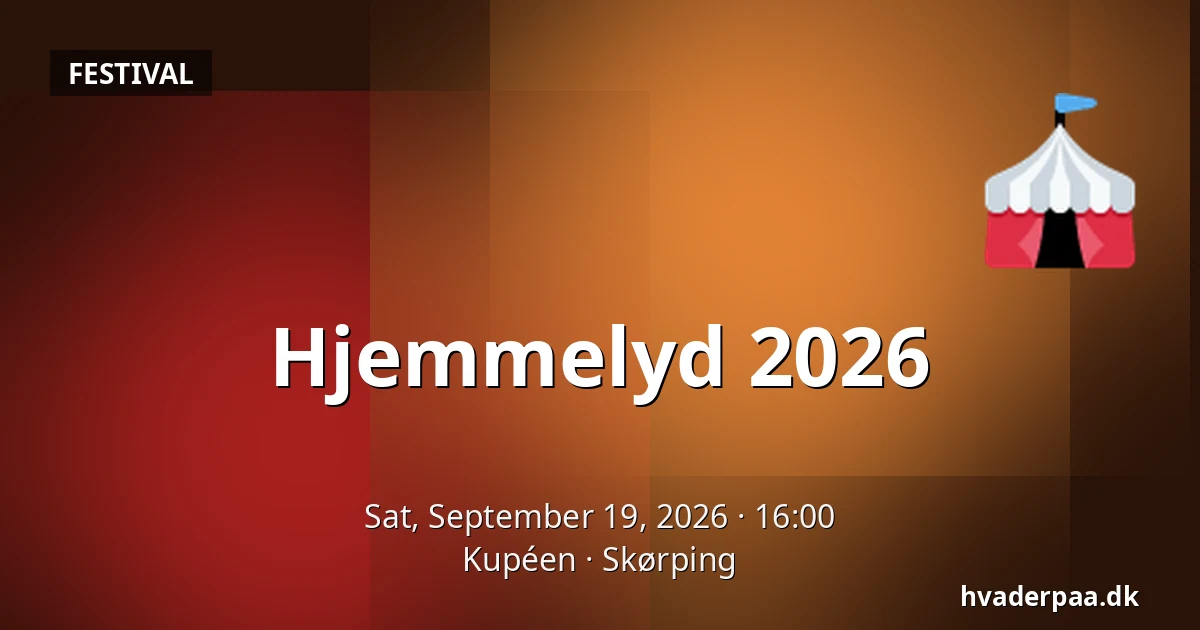 Hjemmelyd 2026 — Kupéen, Skørping